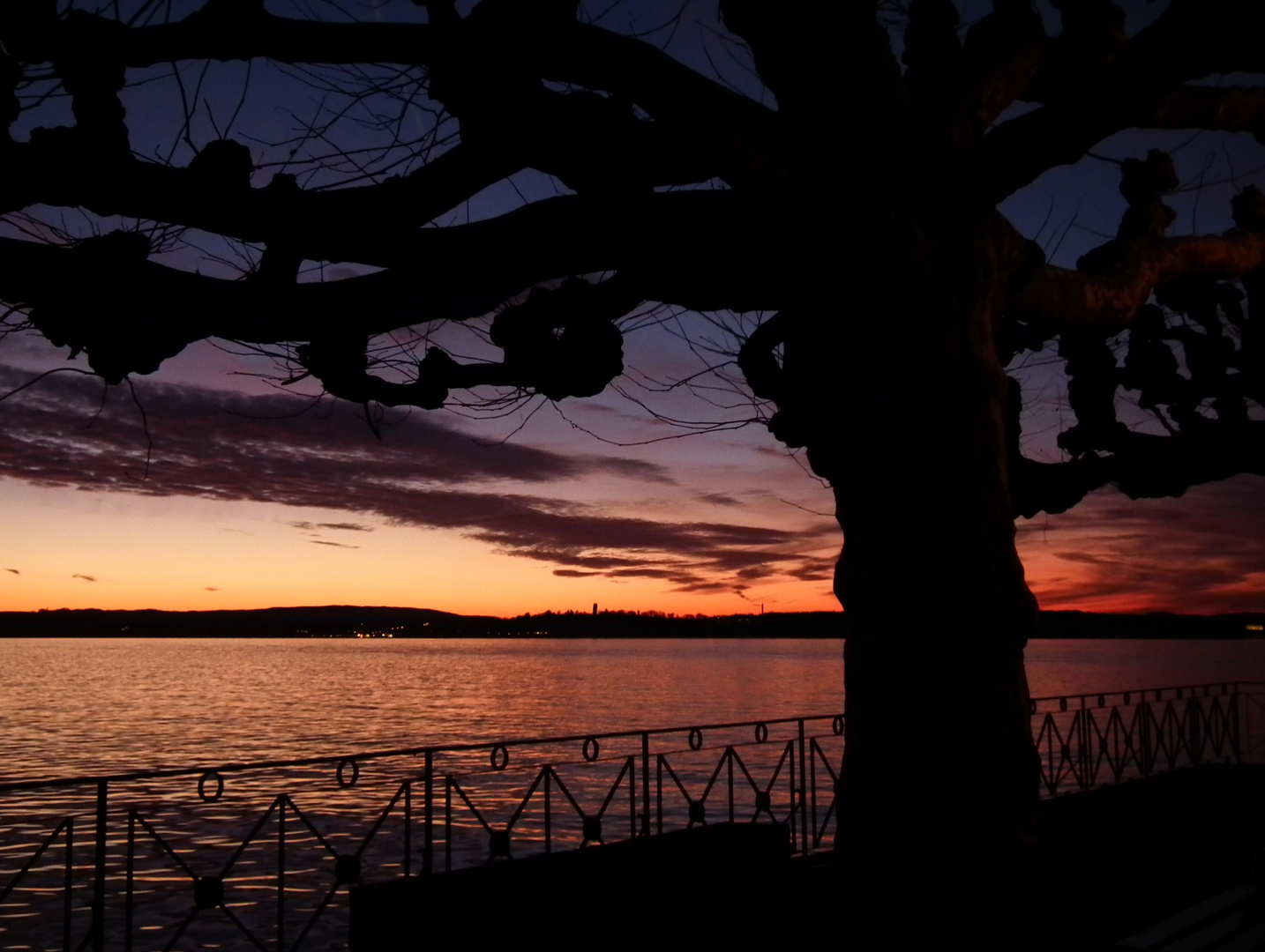 Sonnenuntergang in Meersburg