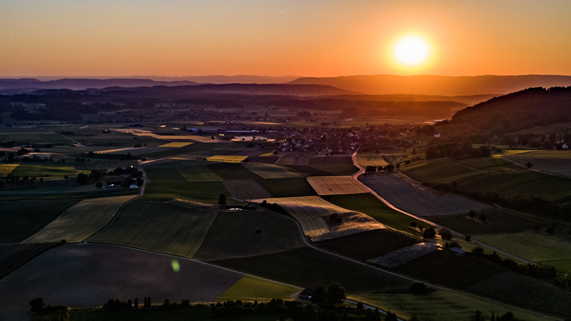 Sonnenuntergang in meinem Heimatdorf