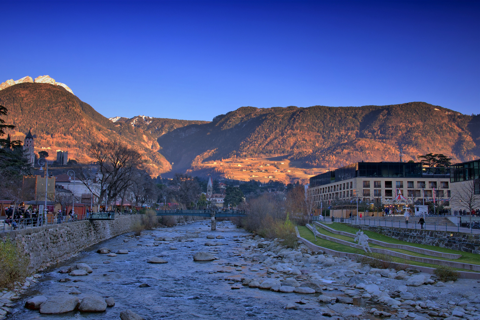 Sonnenuntergang in Meran