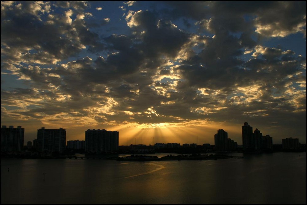 Sonnenuntergang in Miami Beach