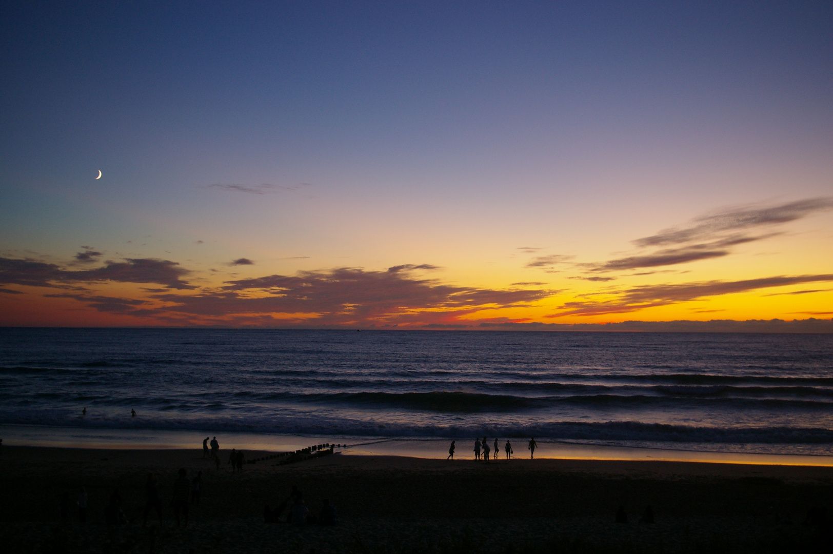 Sonnenuntergang in Mimizan