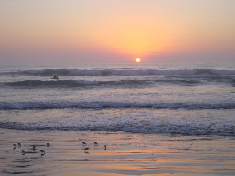 sonnenuntergang in mission beach san diego