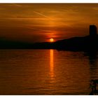 Sonnenuntergang in Montreux Schweiz