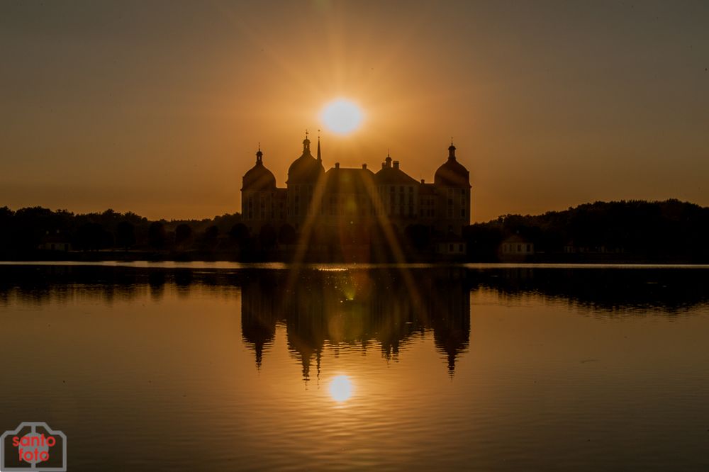 Sonnenuntergang in Moritzburg bei Dresden