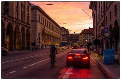 Sonnenuntergang in München