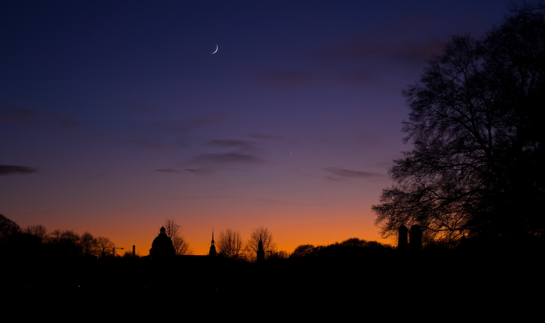 Sonnenuntergang in München