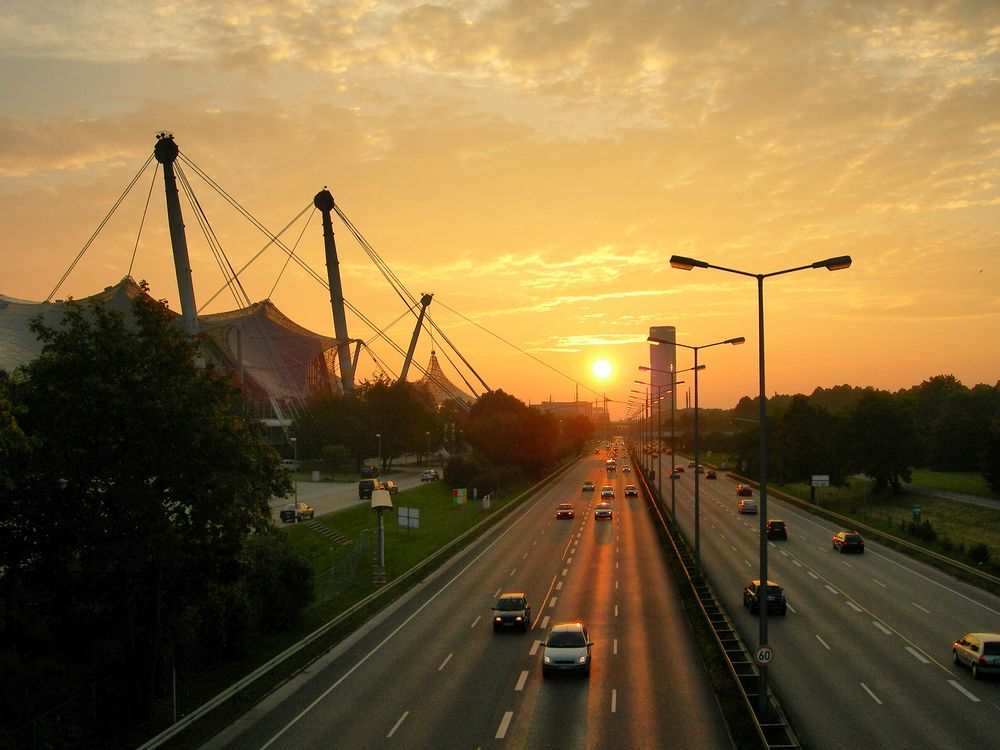 Sonnenuntergang in München