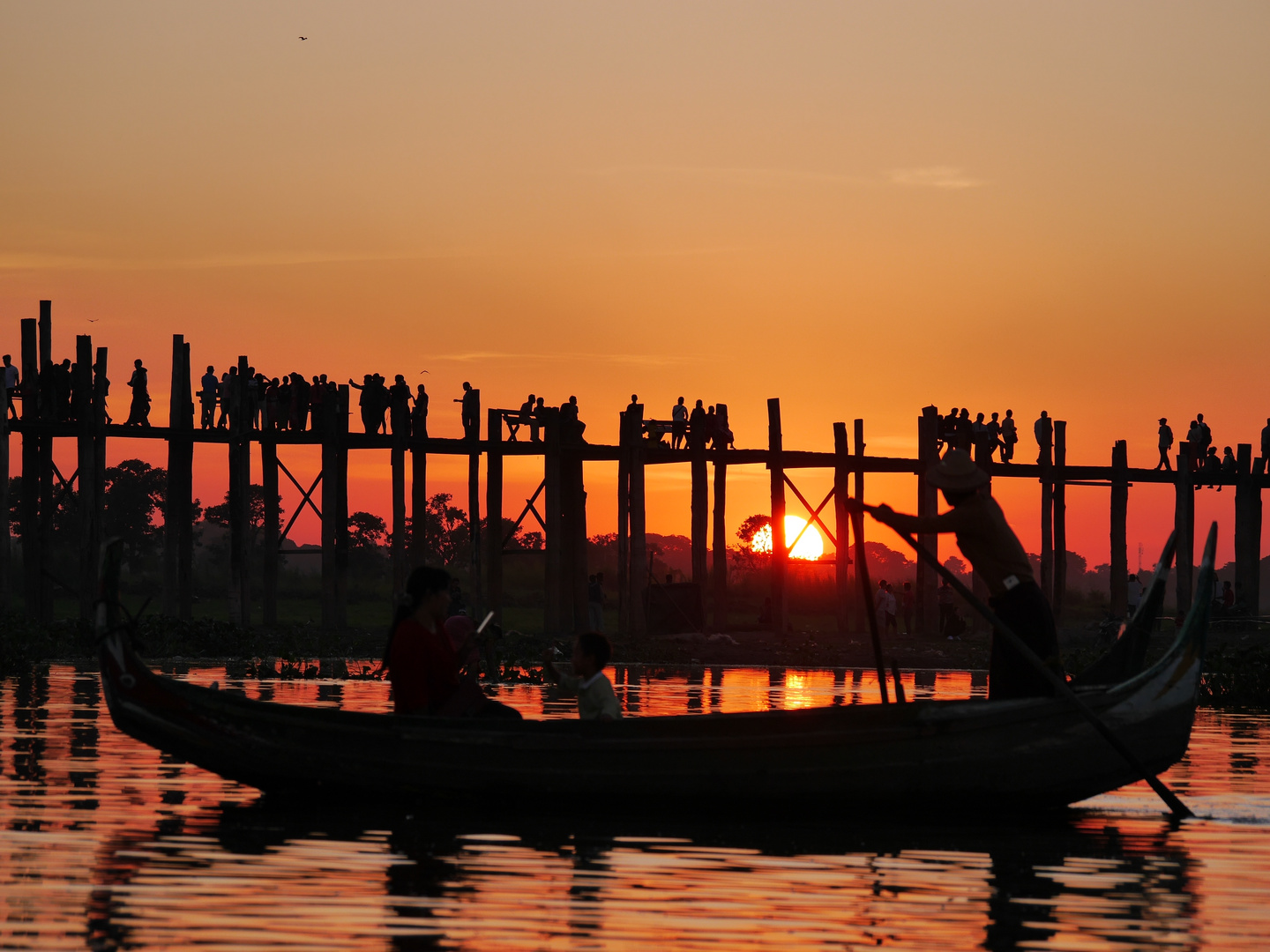 Sonnenuntergang in Myanmar