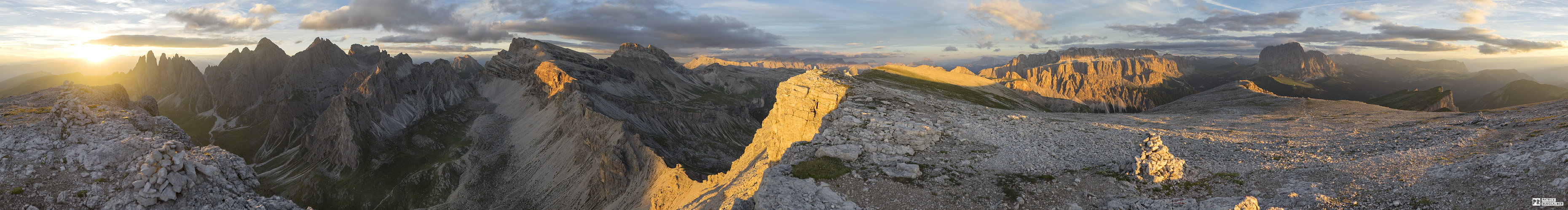 Sonnenuntergang in Naturpark Puez Geisler