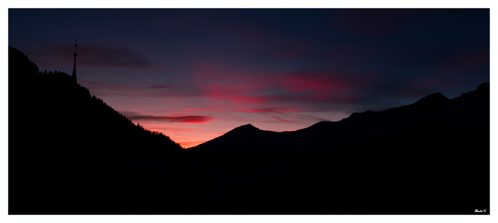 Sonnenuntergang in Nauders