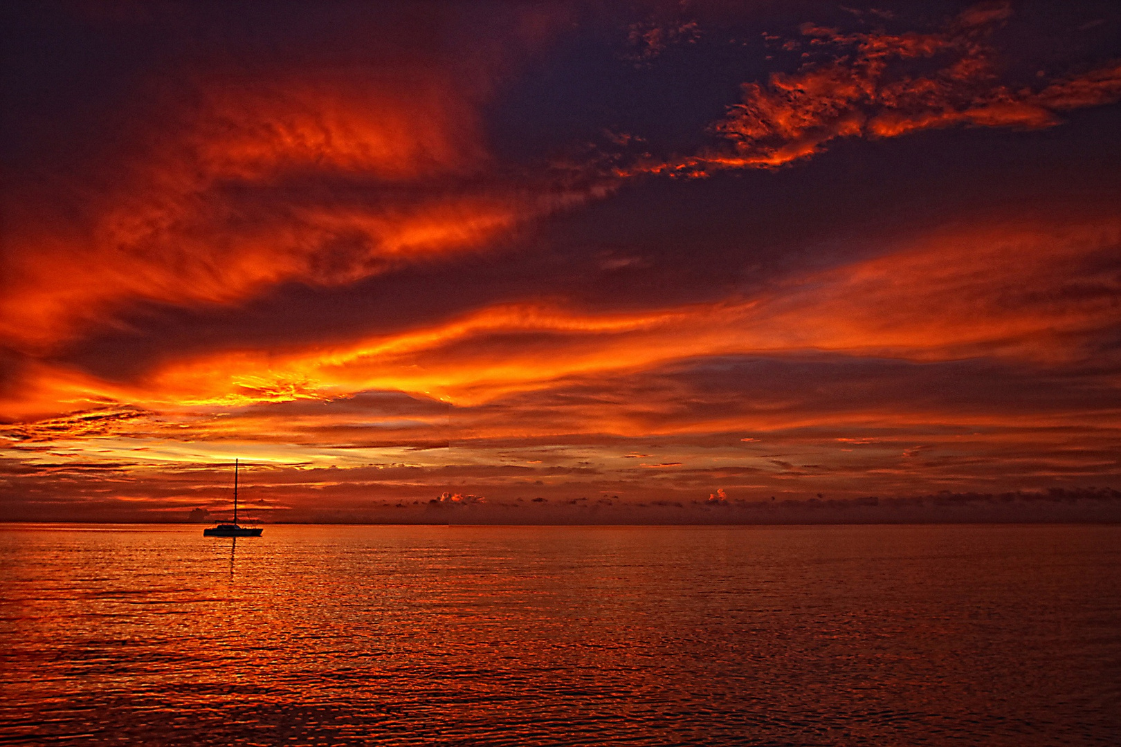 Sonnenuntergang in Negril (Jamaika)