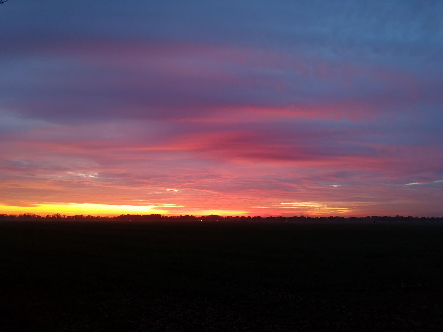 Sonnenuntergang in Neuengamme