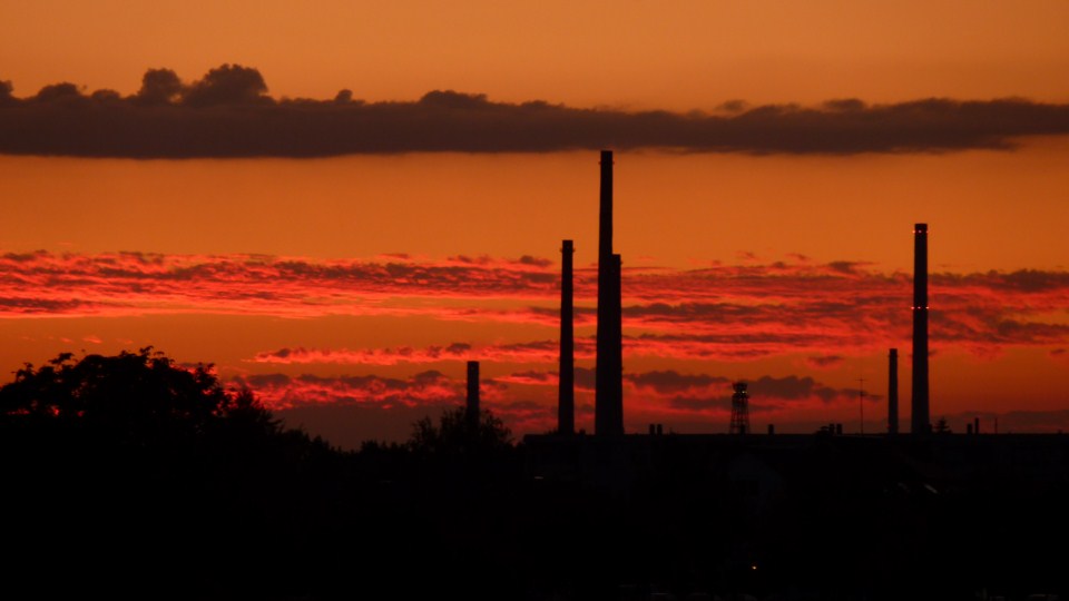 Sonnenuntergang in Neureut