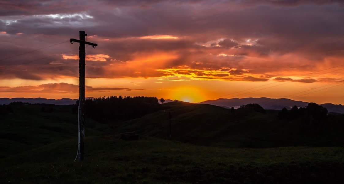 Sonnenuntergang in Neuseeland