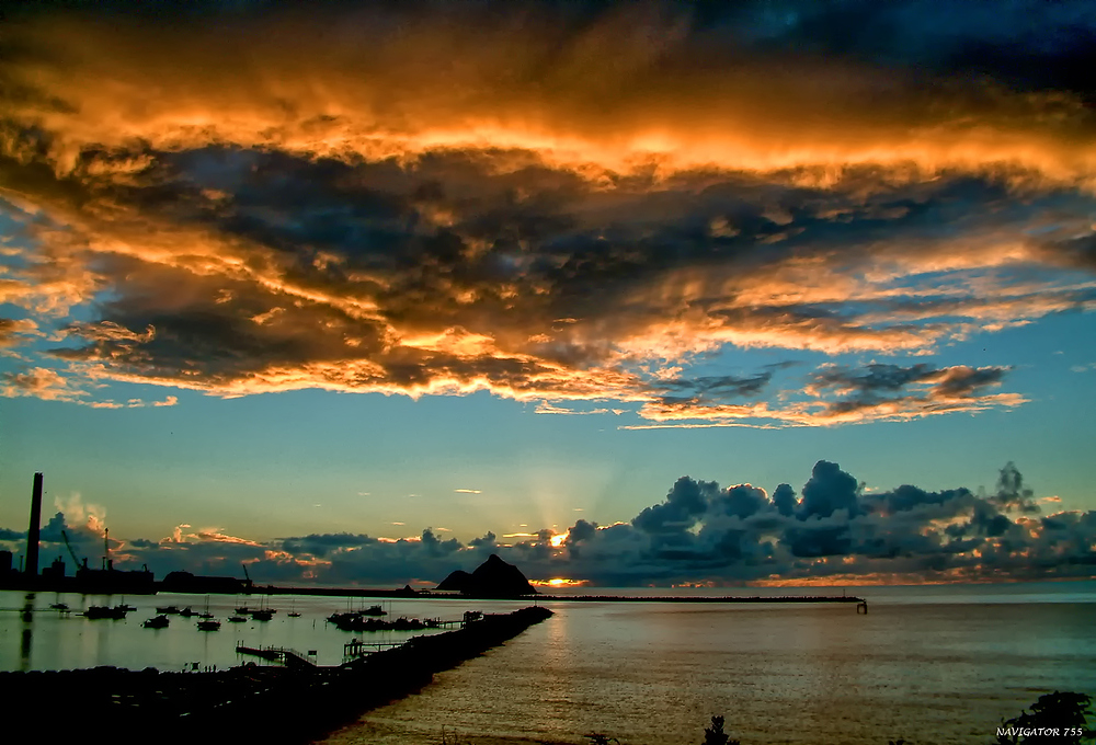 Sonnenuntergang in New Plymouth / Westküste / Nordinsel / Neuseeland