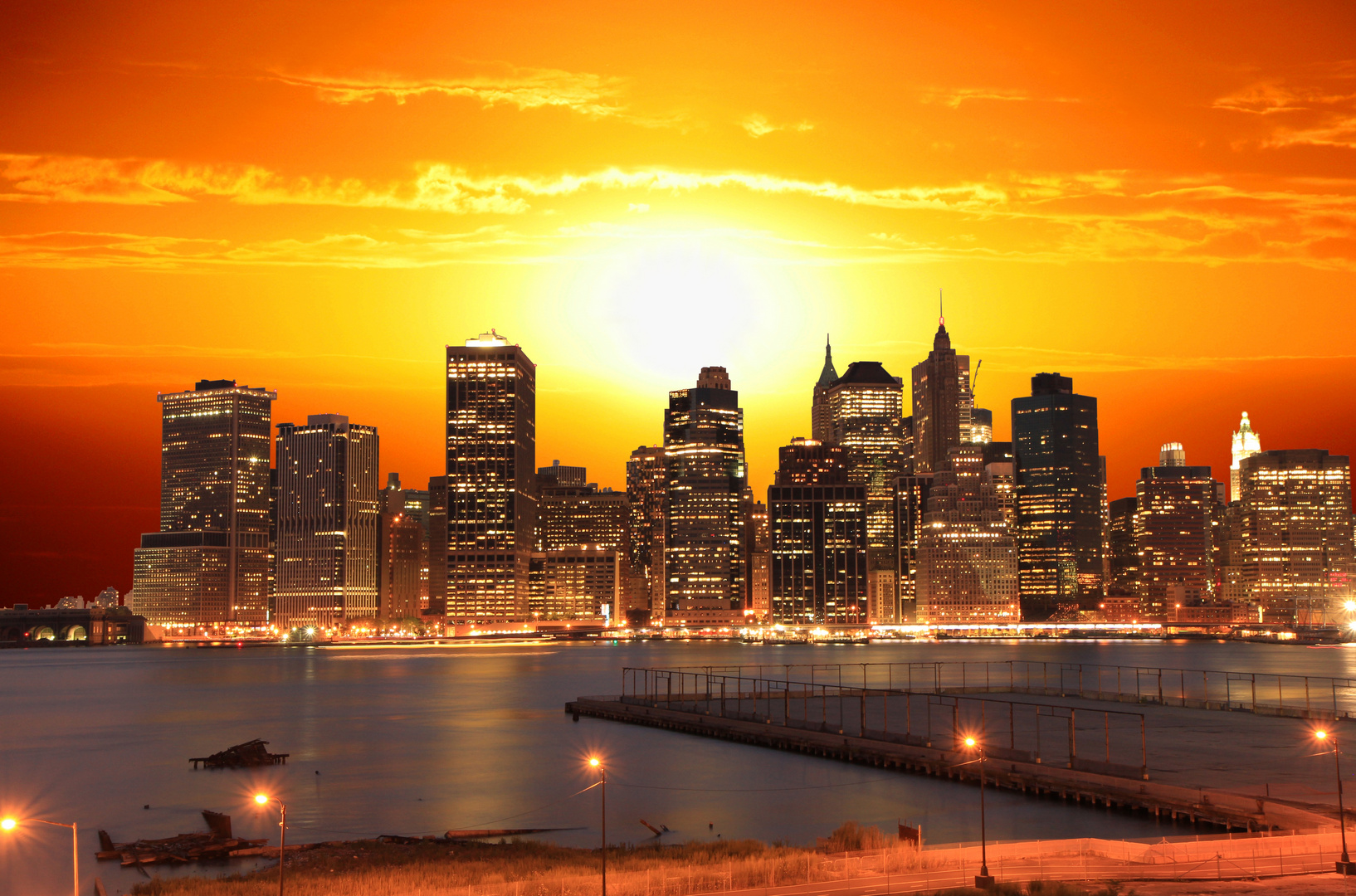 Sonnenuntergang in New York City