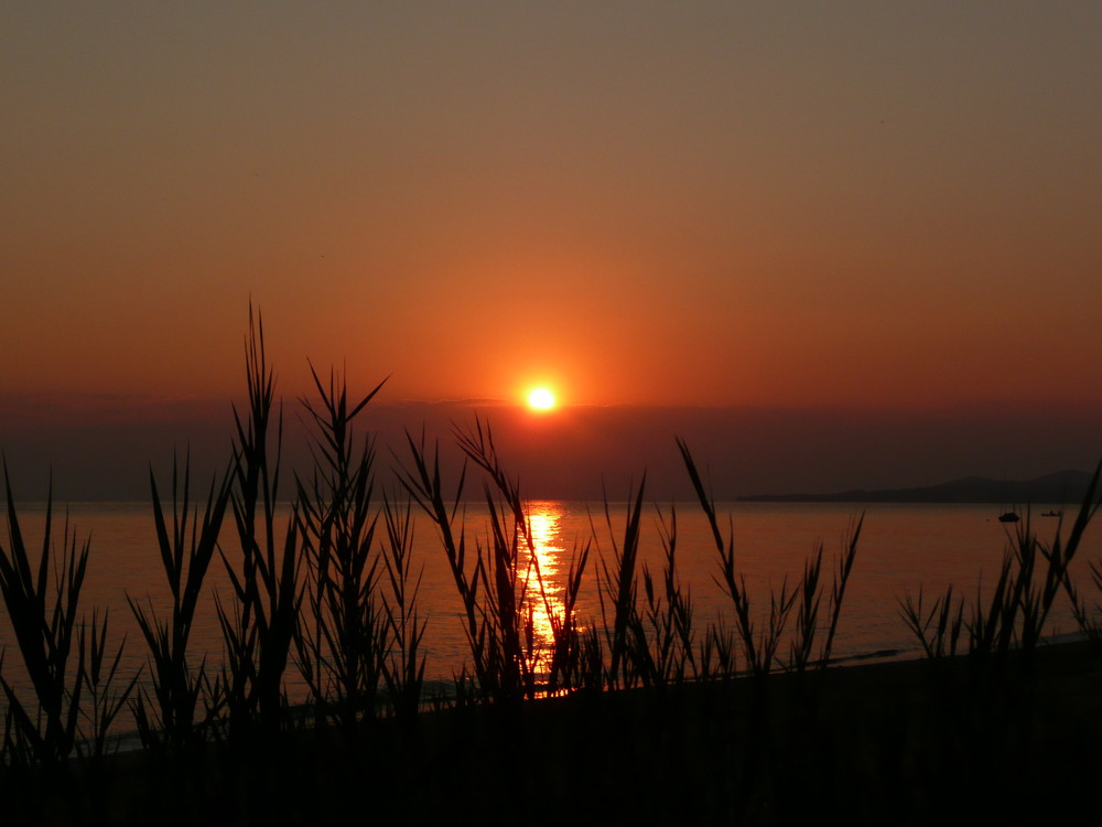 Sonnenuntergang in Nikiti, Griechenland