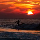 Sonnenuntergang in Noordwijk im Februar