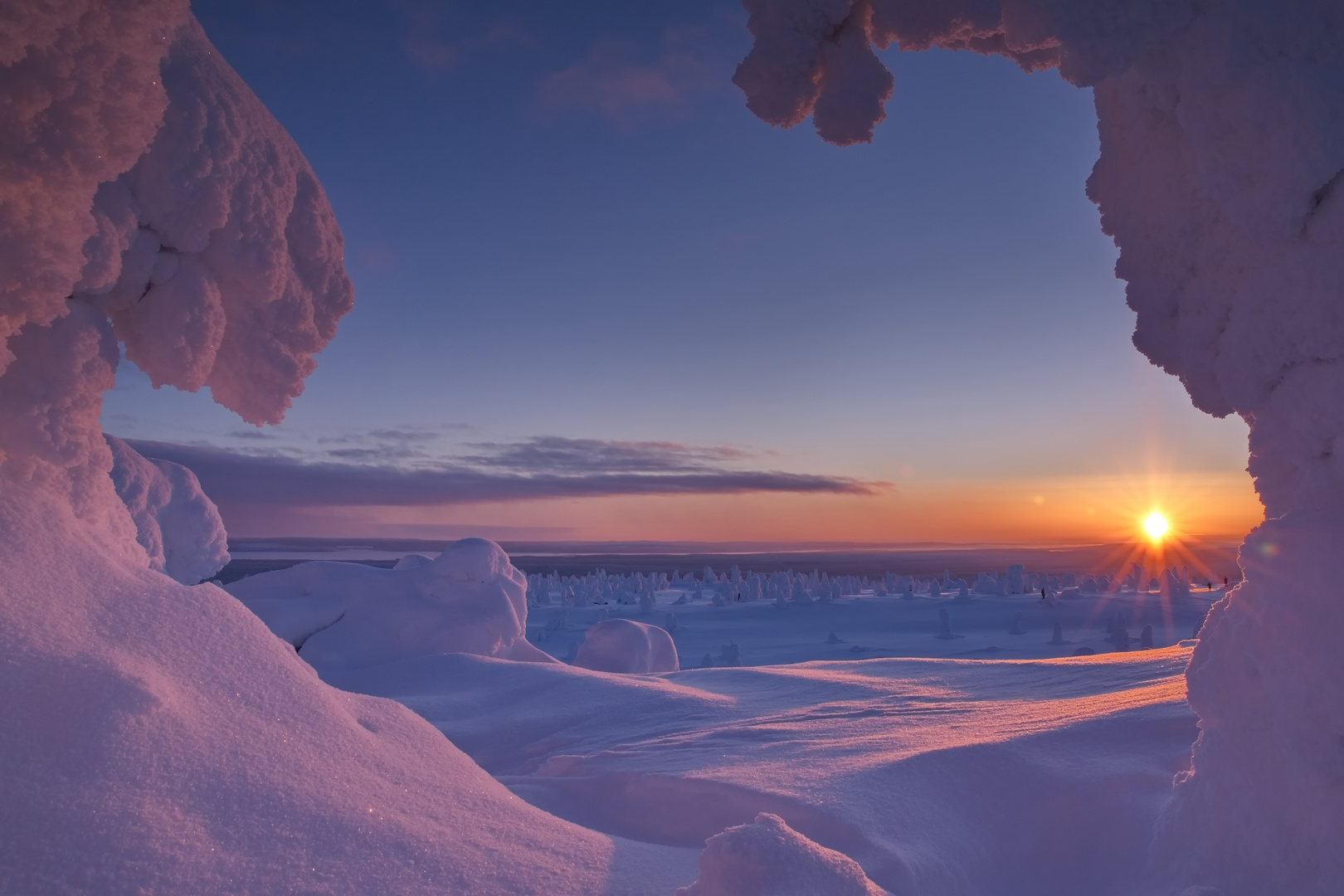 Sonnenuntergang in Nord-Finnland