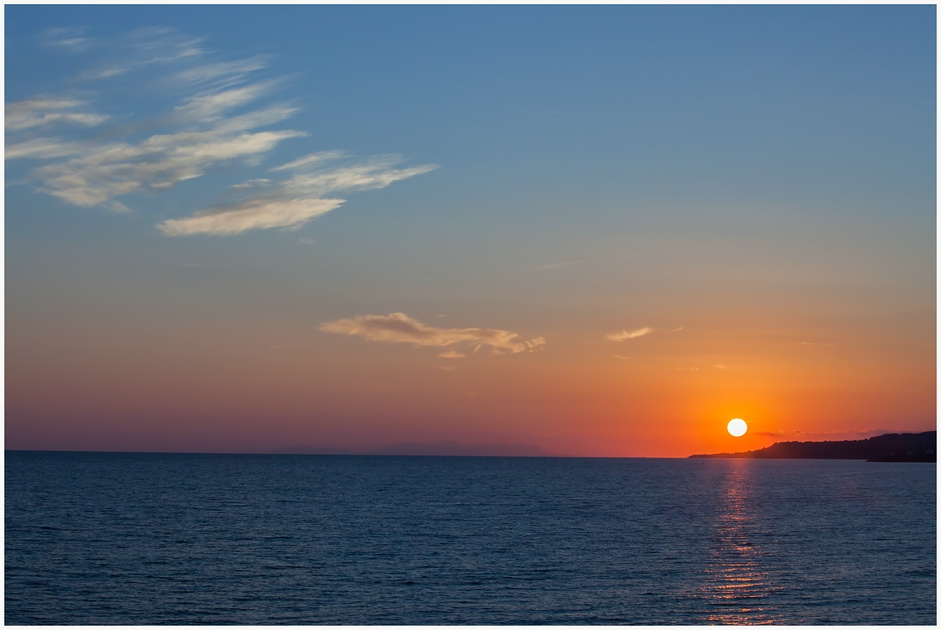 Sonnenuntergang in Nord Griechenland