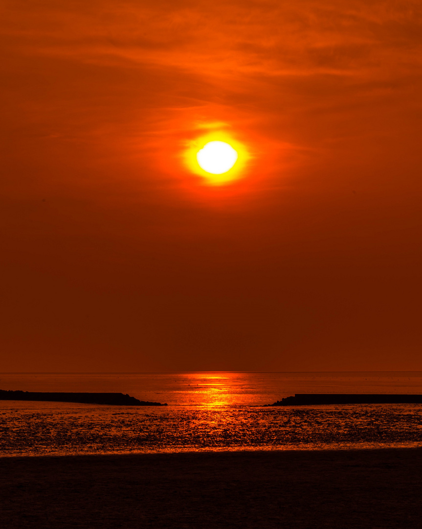 Sonnenuntergang in Norddeich