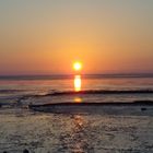 Sonnenuntergang in Norddeich am Strand