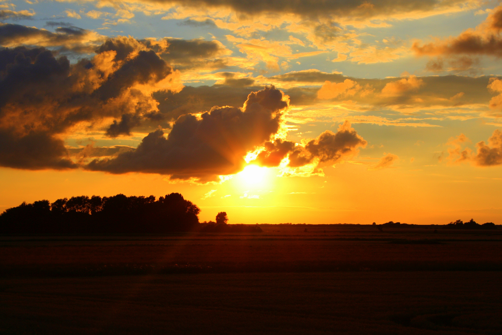 Sonnenuntergang in Norddeutschland