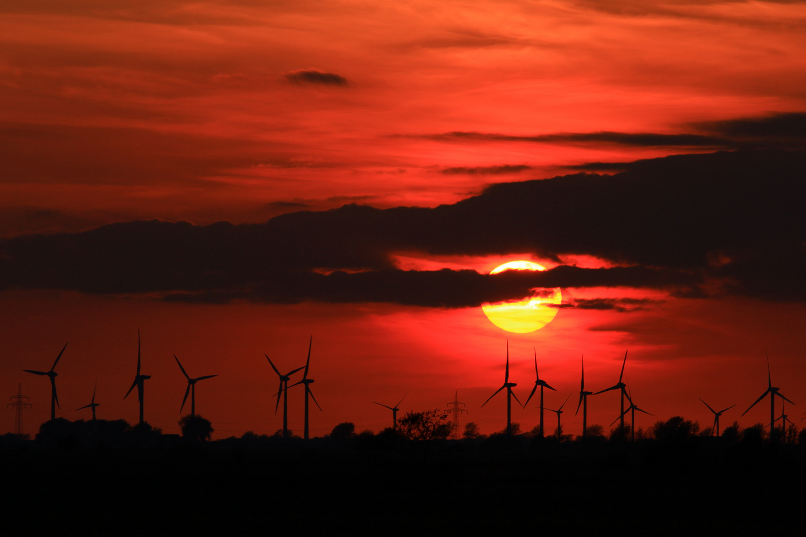 Sonnenuntergang in Nordfriesland