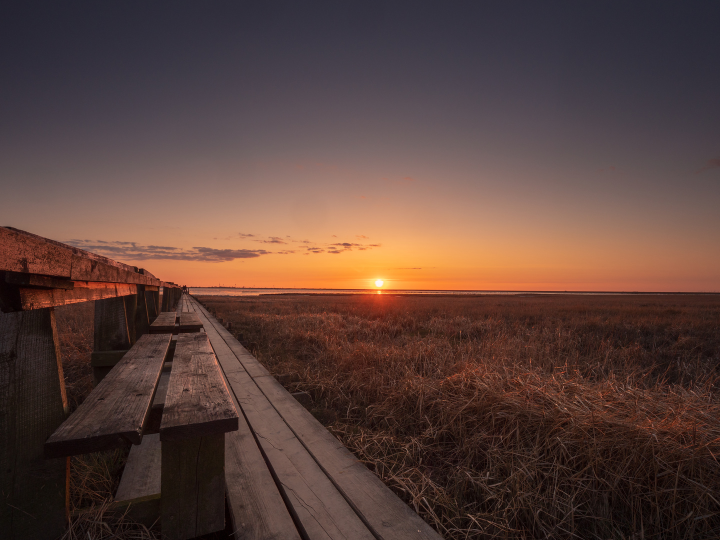 Sonnenuntergang in Nordfriesland