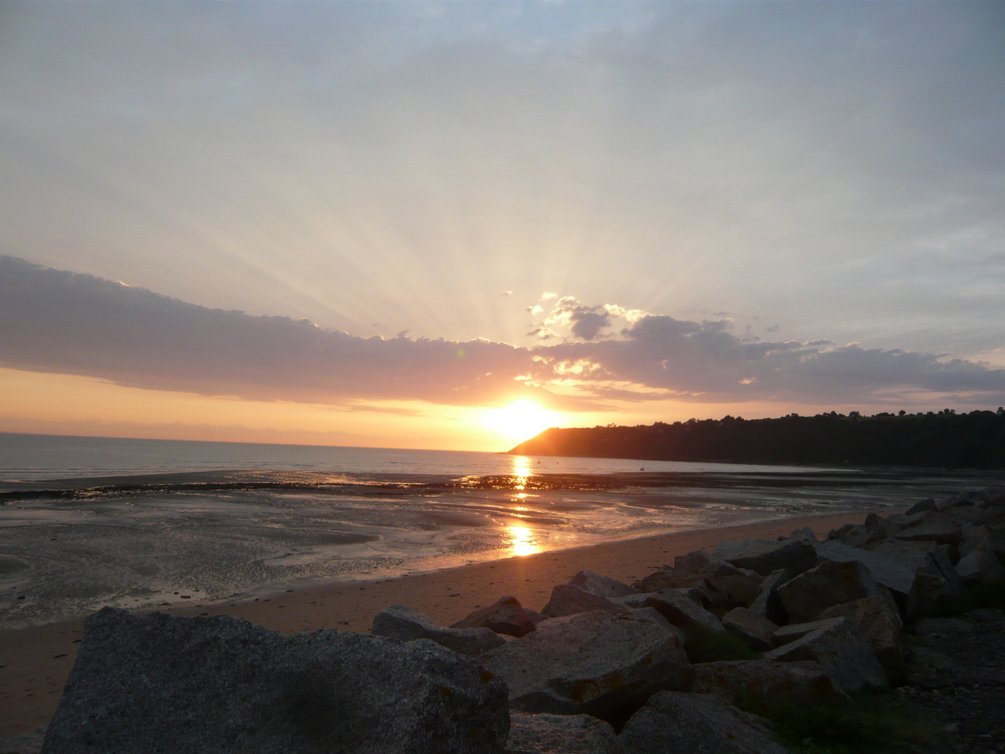 Sonnenuntergang  in Normandie  Frankreich 