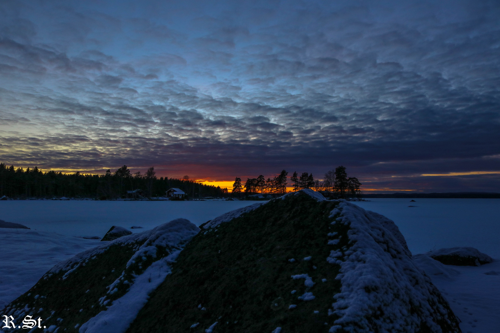 Sonnenuntergang in Norrbränningen