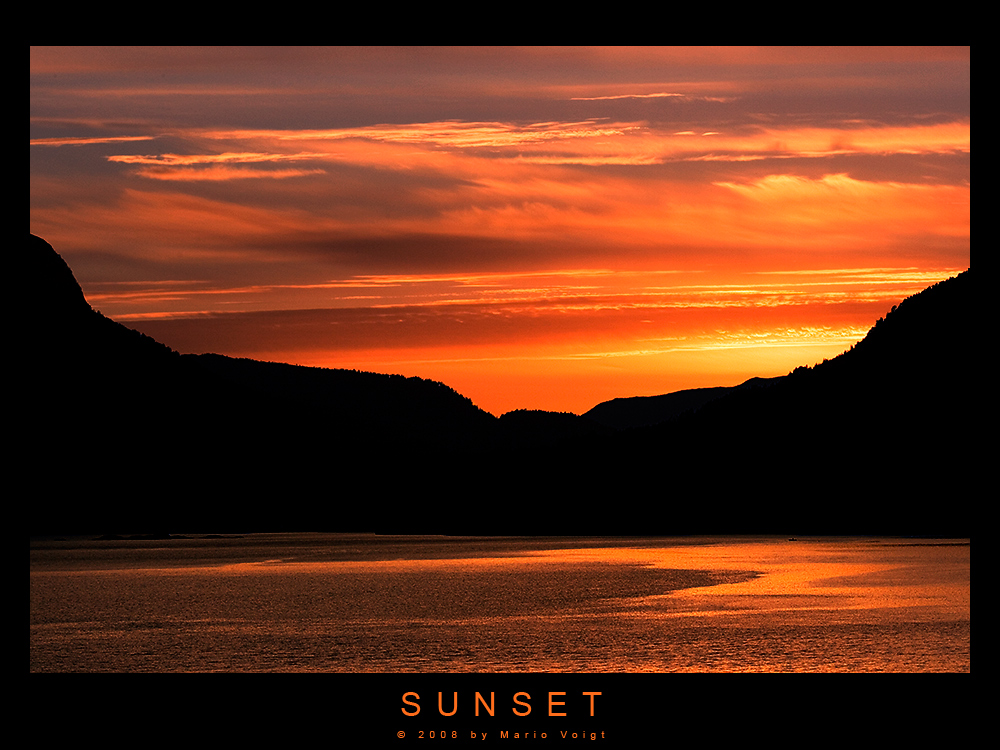 Sonnenuntergang in Norwegen