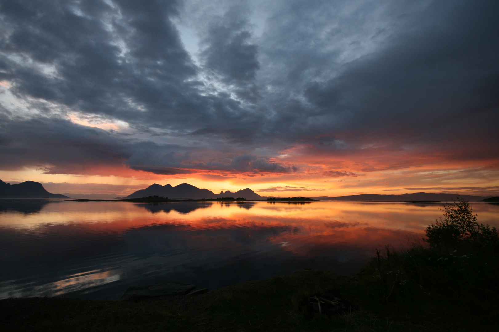 Sonnenuntergang in Norwegen.