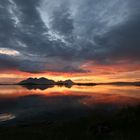 Sonnenuntergang in Norwegen.