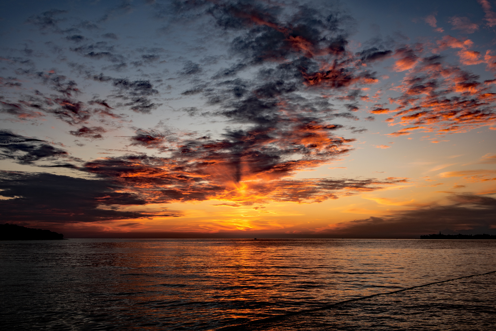 Sonnenuntergang in Novigrad (Kroatien)