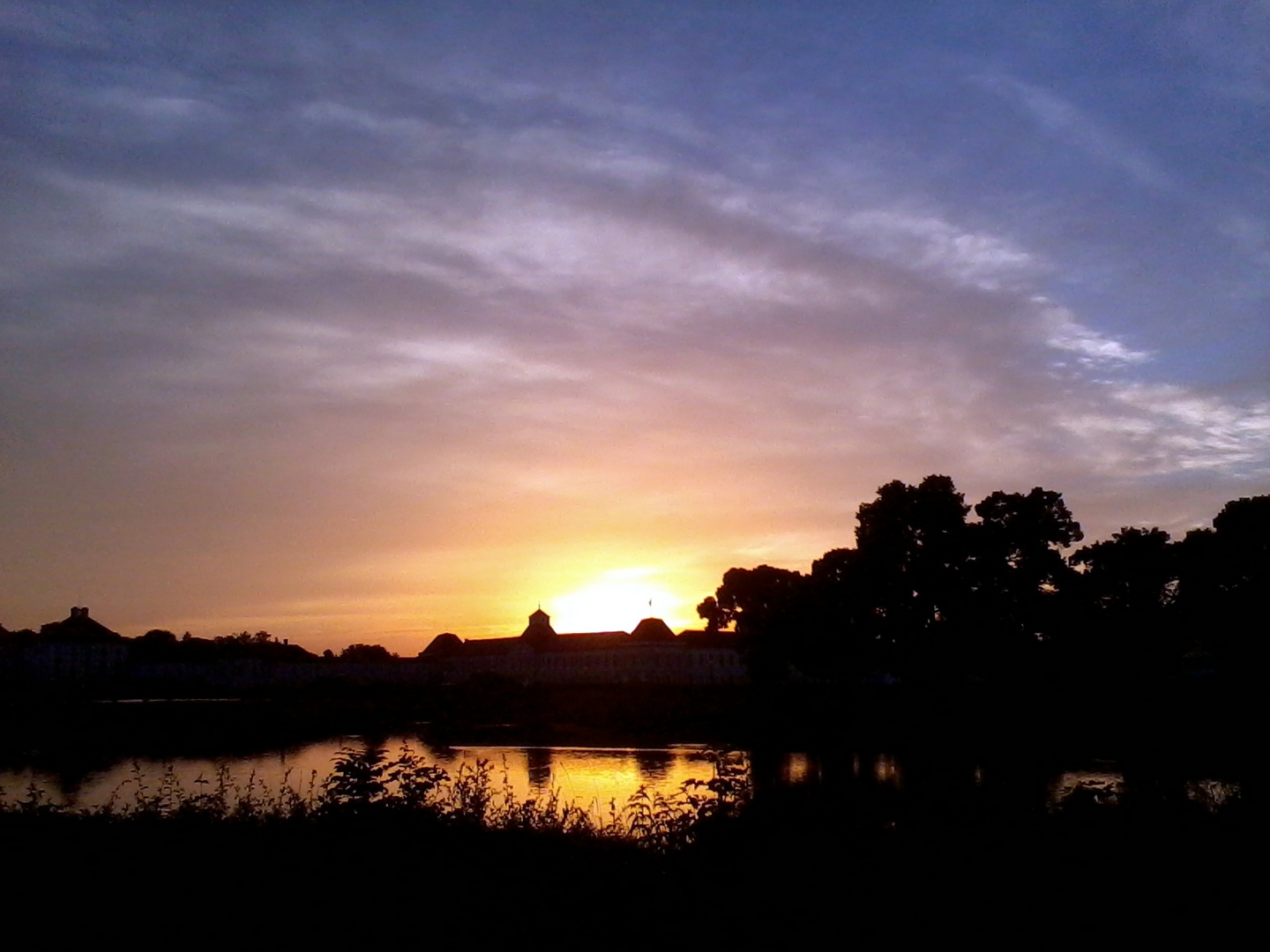 Sonnenuntergang in Nymphenburg