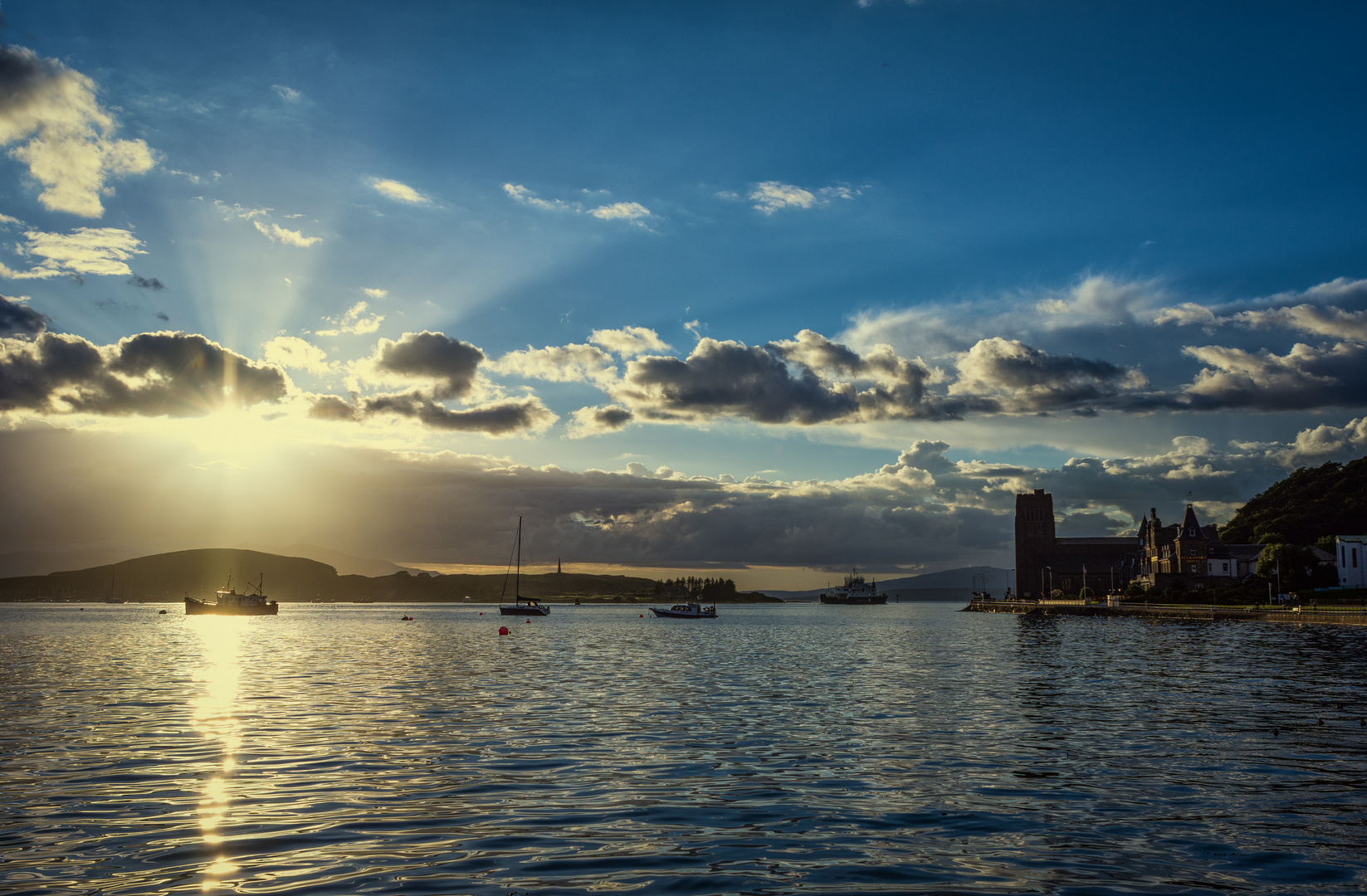 Sonnenuntergang in Oban, Schottland