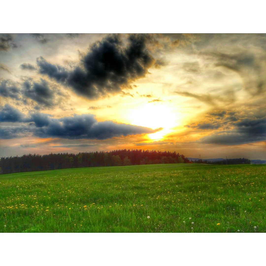 Sonnenuntergang in Oberfranken, Creussen