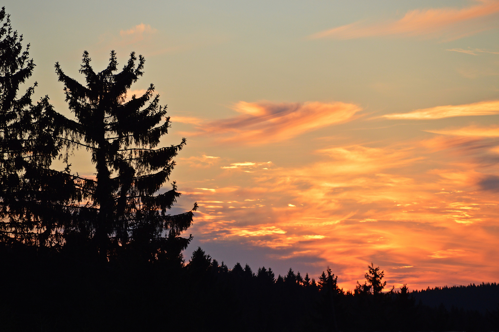 Sonnenuntergang in Oberhof