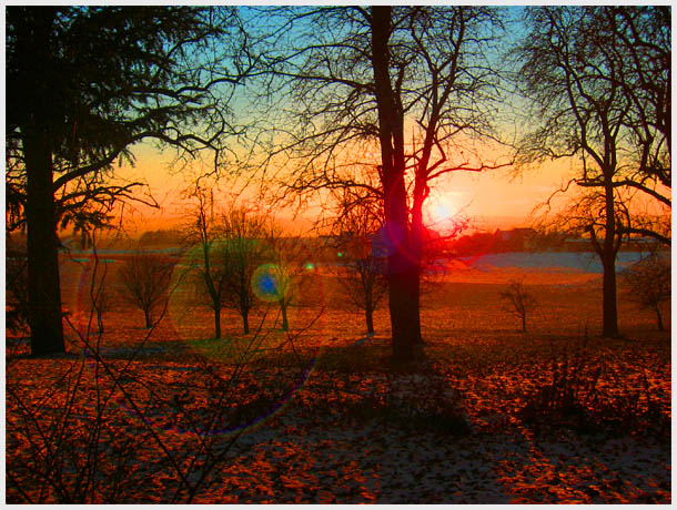 Sonnenuntergang in Oberösterreich