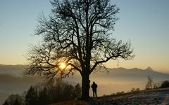 Sonnenuntergang in Oberschlierbach