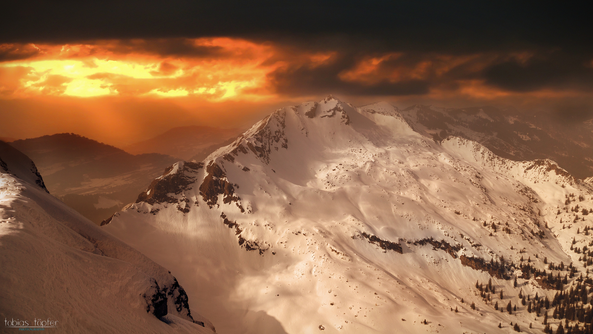 Sonnenuntergang in Oberstdorf