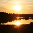 Sonnenuntergang in Odensvi am See Kyrksjön Teil 2