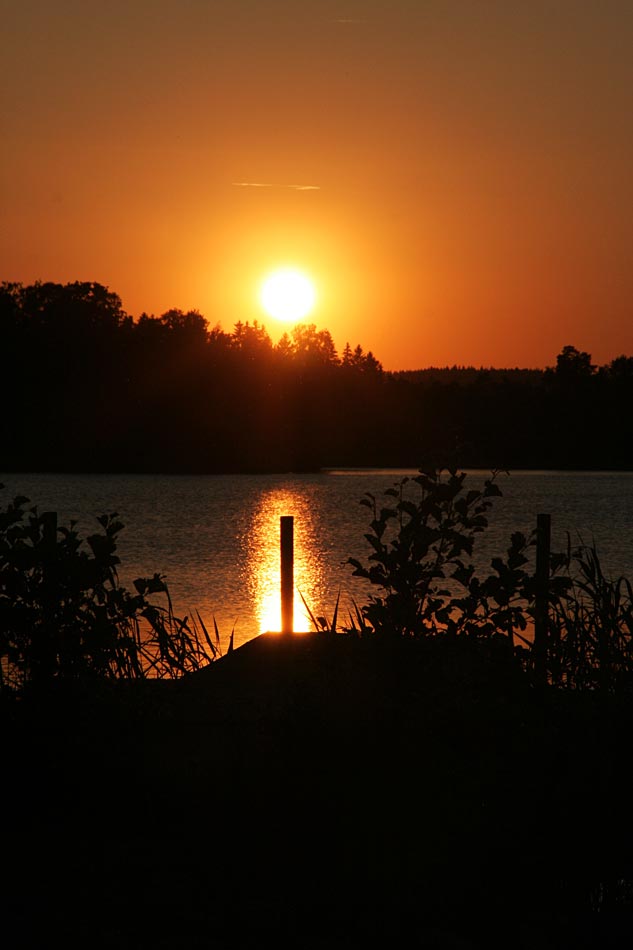 Sonnenuntergang in Odensvi am See Kyrksjön Teil 3