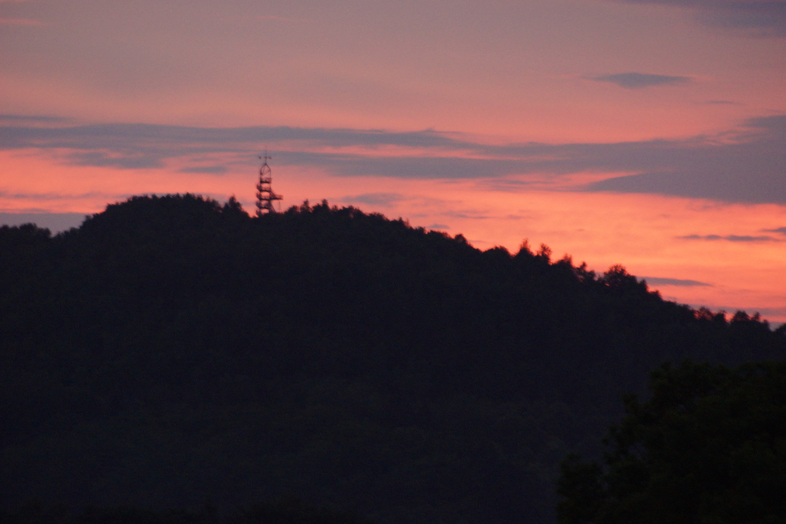 Sonnenuntergang in Oelsnitz