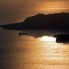 Sonnenuntergang in Oia, Santorini, August 2004