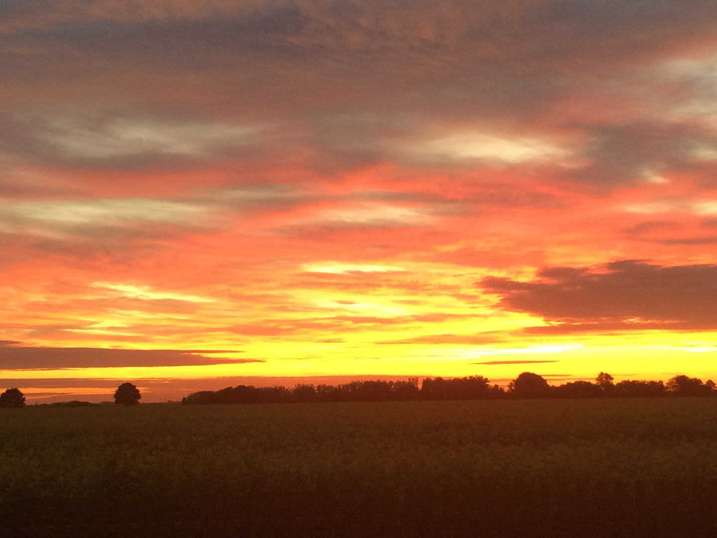 Sonnenuntergang in Olfen/Vinnum