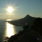 Sonnenuntergang in Omis (Kroatien)