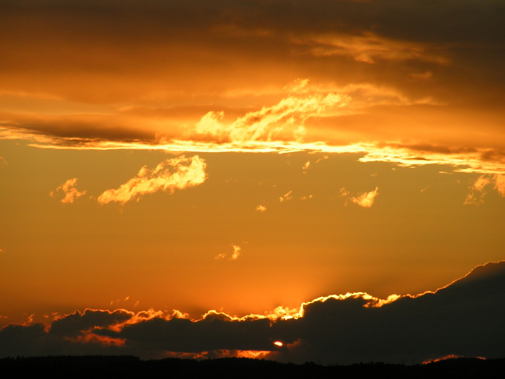 Sonnenuntergang in Orange/Gelb