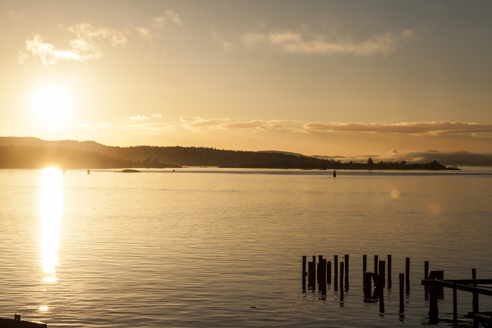 Sonnenuntergang in Oslo